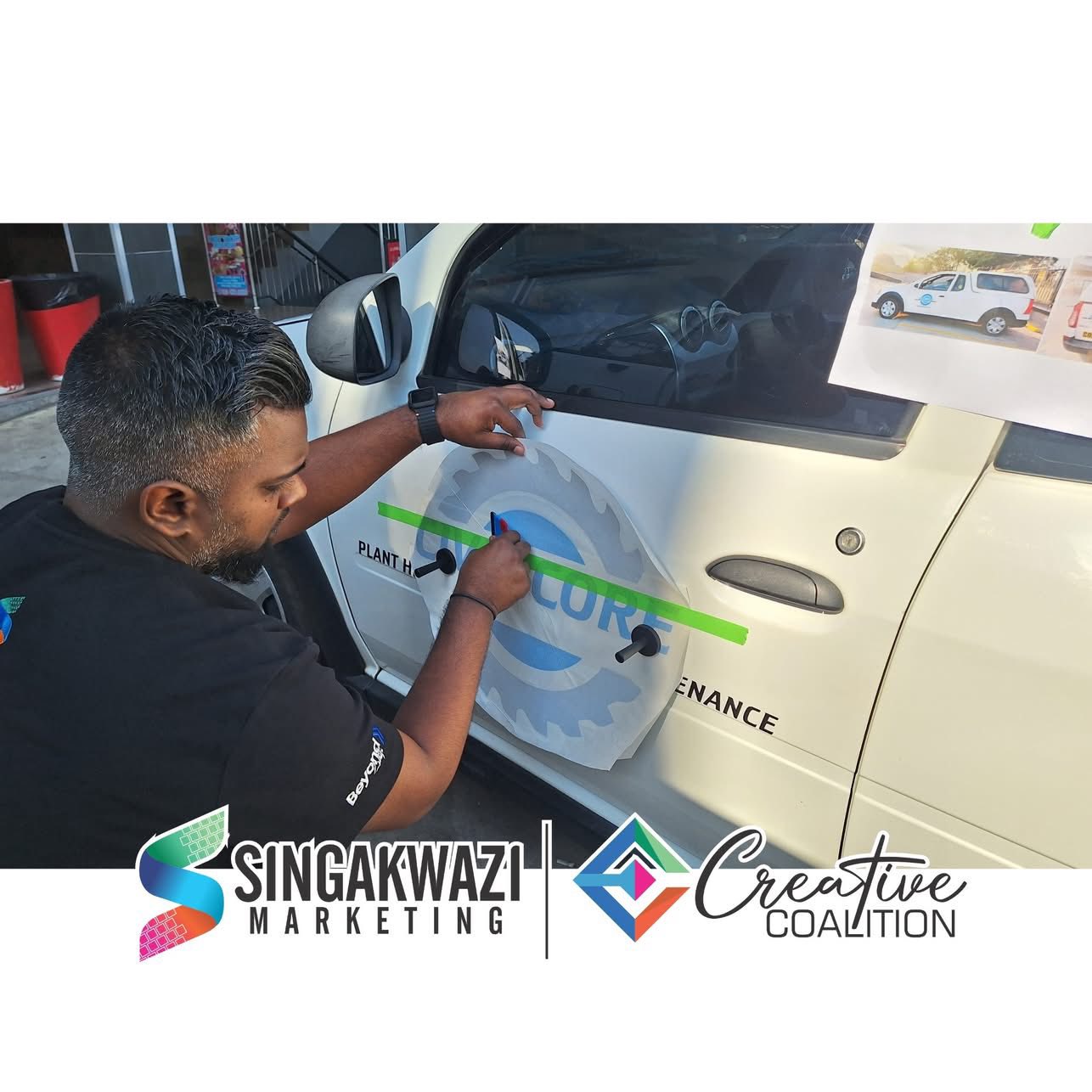Singakwazi Marketing applying vehicle branding